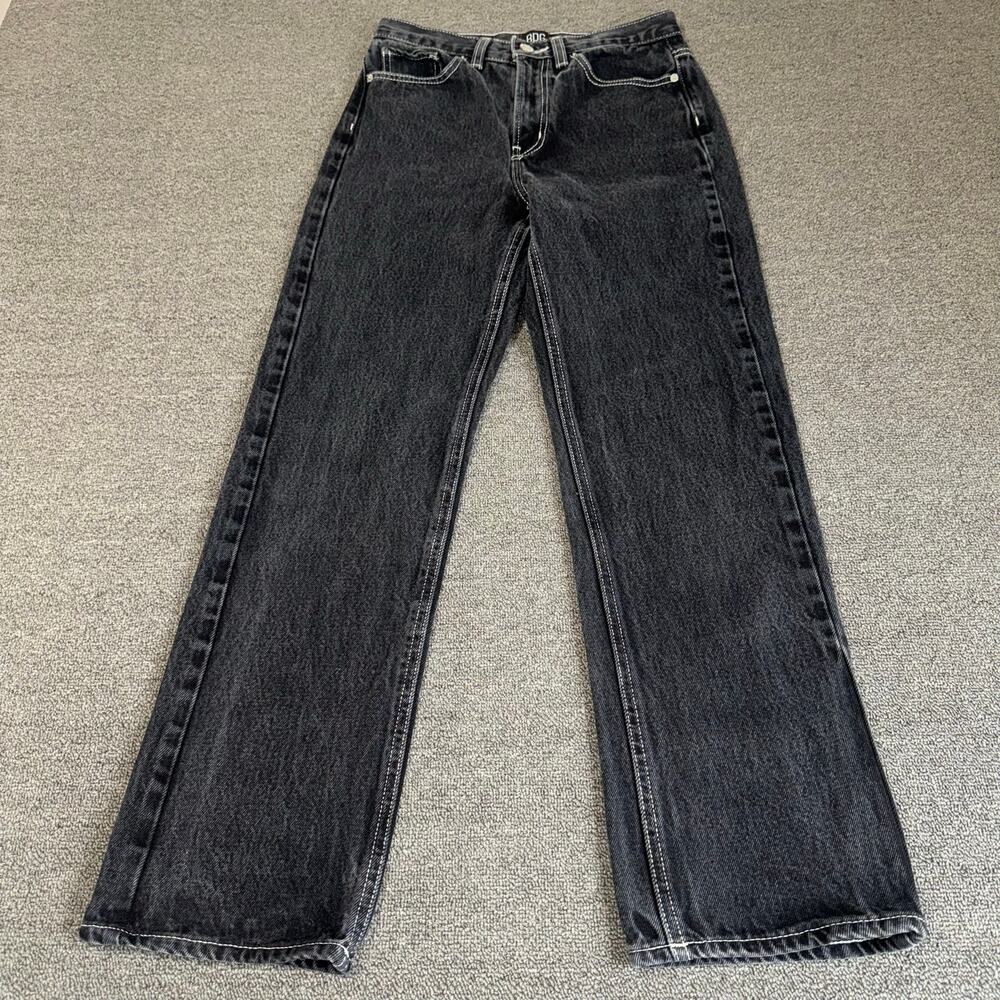 BDG Urban Outfitters Cowboy Straight Leg Jeans Women's Size 26 Black Denim `